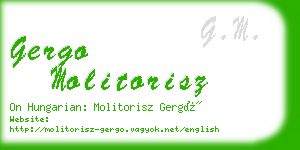 gergo molitorisz business card